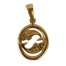 Load image into Gallery viewer, French Pisces Zodiac 18K Yellow Gold Charm Pendant
