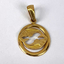 Load image into Gallery viewer, French Pisces Zodiac 18K Yellow Gold Charm Pendant
