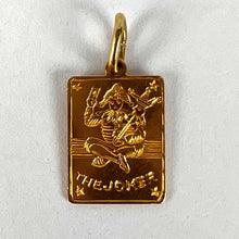 Load image into Gallery viewer, Yellow Gold Plated Joker Playing Card Charm Pendant
