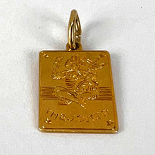 Load image into Gallery viewer, Yellow Gold Plated Joker Playing Card Charm Pendant
