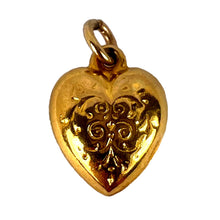 Load image into Gallery viewer, Puffy Heart 9K Yellow Gold Charm Pendant
