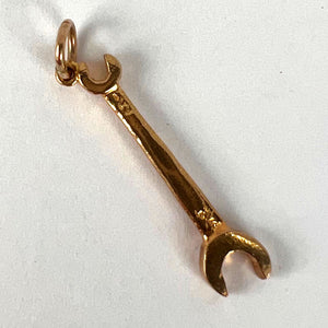 Wrench Spanner Double-Ended 9K Yellow Gold Charm Pendant
