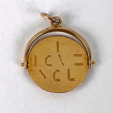 Load image into Gallery viewer, Spinning I LOVE YOU 9K Yellow Gold Charm Pendant
