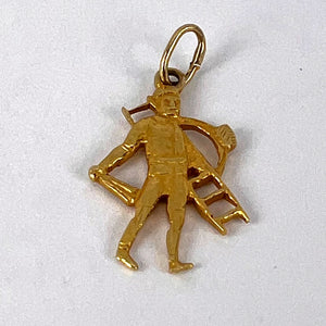 Lucky Chimney Sweep 9K Yellow Gold Charm Pendant