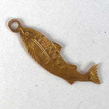 Load image into Gallery viewer, Salmon 9K Yellow Gold Charm Pendant

