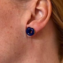 Load image into Gallery viewer, Elsa Perretti for Tiffany &amp; Co Lapis Lazuli 18K Gold Earring Studs
