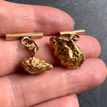 Load image into Gallery viewer, Natural Gold Nugget 18K Yellow Gold Cufflinks
