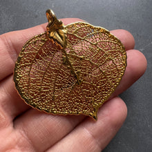 Load image into Gallery viewer, Leaf Skeleton Yellow Gold-Plated Brooch Pendant
