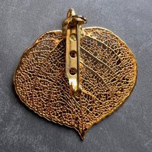 Load image into Gallery viewer, Leaf Skeleton Yellow Gold-Plated Brooch Pendant
