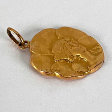 Load image into Gallery viewer, French Pansy Love Token 14K Yellow Gold Charm Pendant
