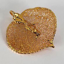 Load image into Gallery viewer, Leaf Skeleton Yellow Gold-Plated Brooch Pendant
