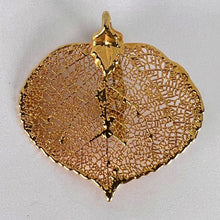 Load image into Gallery viewer, Leaf Skeleton Yellow Gold-Plated Brooch Pendant
