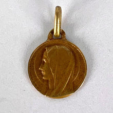 Load image into Gallery viewer, French Virgin Mary Notre Dame of Lourdes 18K Yellow Gold Charm Pendant
