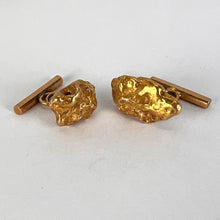 Load image into Gallery viewer, Natural Gold Nugget 18K Yellow Gold Cufflinks
