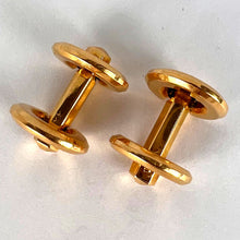 Load image into Gallery viewer, French 18K Yellow Gold Mecan Elde Hexagonal Circle Cufflinks
