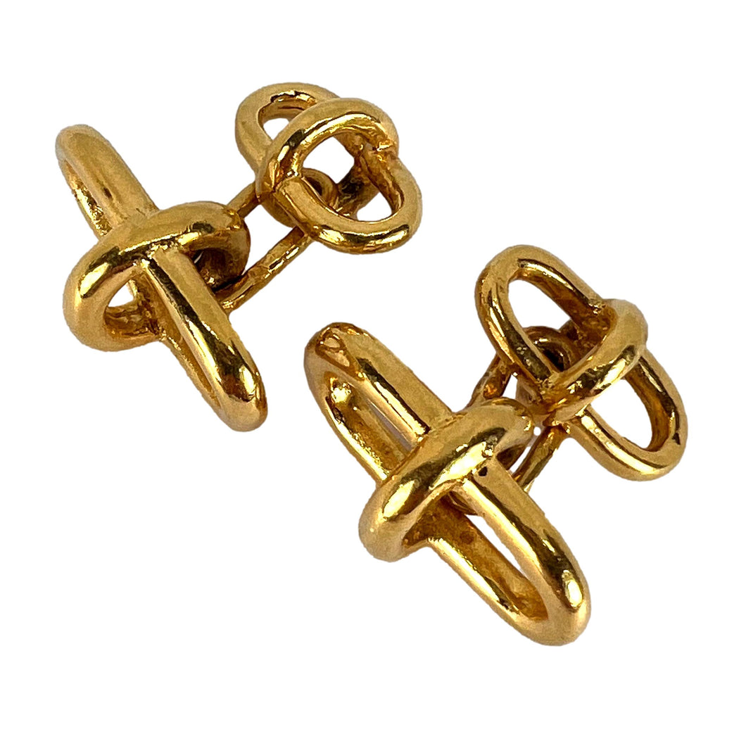 18K Yellow Gold Marine Chain Link Cufflinks