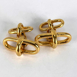 18K Yellow Gold Marine Chain Link Cufflinks
