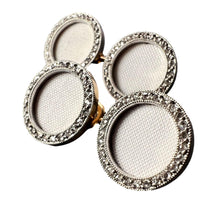 Load image into Gallery viewer, French 18K Yellow Gold Platinum Diamond and Enamel Cufflinks
