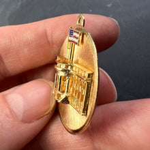 Load image into Gallery viewer, White House 14K Yellow Gold Enamel Patriotic Charm Pendant
