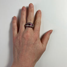 Load image into Gallery viewer, Oscar Heyman Red Ruby White Diamond Platinum Ring
