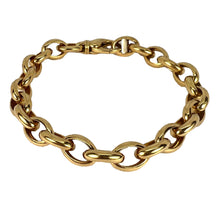 Load image into Gallery viewer, 18 Karat White Yellow Gold Chunky Oval Link Bracelet
