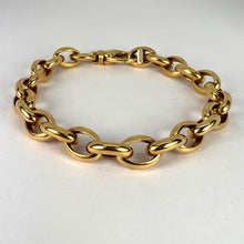 Load image into Gallery viewer, 18 Karat White Yellow Gold Chunky Oval Link Bracelet
