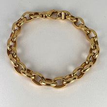 Load image into Gallery viewer, 18 Karat White Yellow Gold Chunky Oval Link Bracelet
