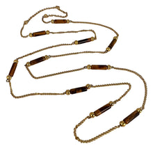 Load image into Gallery viewer, 18 Karat Yellow Gold Tiger’s Eye Chain Necklace
