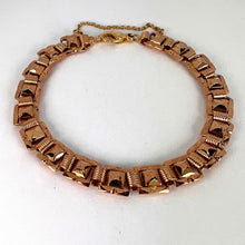 Load image into Gallery viewer, French 18 Karat Rose Gold Tank Link Bracelet

