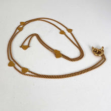 Load image into Gallery viewer, French 18K Yellow Gold Love Heart Link Chain Necklace
