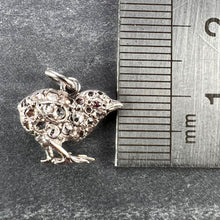 Load image into Gallery viewer, Antique 18K Rose Gold Silver Ruby Diamond Chick Charm Pendant
