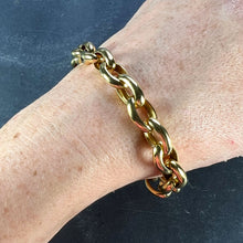 Load image into Gallery viewer, 18 Karat White Yellow Gold Chunky Oval Link Bracelet
