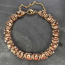 Load image into Gallery viewer, French 18 Karat Rose Gold Tank Link Bracelet
