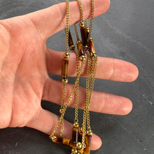 Load image into Gallery viewer, 18 Karat Yellow Gold Tiger’s Eye Chain Necklace
