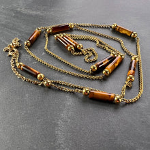 Load image into Gallery viewer, 18 Karat Yellow Gold Tiger’s Eye Chain Necklace
