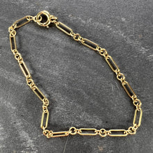 Load image into Gallery viewer, 14 Karat Yellow Gold Figaro Link Bracelet
