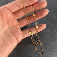 Load image into Gallery viewer, French 18K Yellow Gold Love Heart Link Chain Necklace
