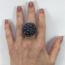 Load image into Gallery viewer, Sapphire Diamond Bombe Cocktail Ring
