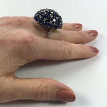 Load image into Gallery viewer, Sapphire Diamond Bombe Cocktail Ring
