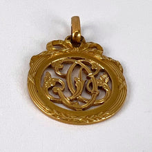 Load image into Gallery viewer, French 18K Yellow Gold Monogram Charm Pendant
