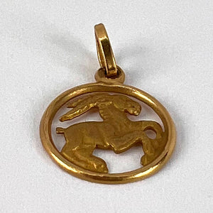 Aries Zodiac 18K Yellow Gold Charm Pendant