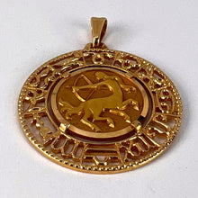 Load image into Gallery viewer, French Sagittarius Zodiac 18K Yellow Gold Charm Pendant
