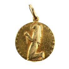 Load image into Gallery viewer, French Saint Bernadette Souberous Lourdes 18K Yellow Gold Charm Pendant
