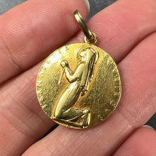 Load image into Gallery viewer, French Saint Bernadette Souberous Lourdes 18K Yellow Gold Charm Pendant
