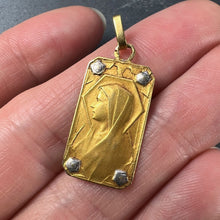 Load image into Gallery viewer, French Virgin Mary 18K Yellow White Gold Charm Pendant
