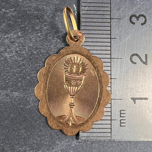 French Holy Chalice 18K Rose Gold Charm Pendant