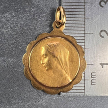 Load image into Gallery viewer, French Virgin Mary 18K Yellow Gold Charm Pendant
