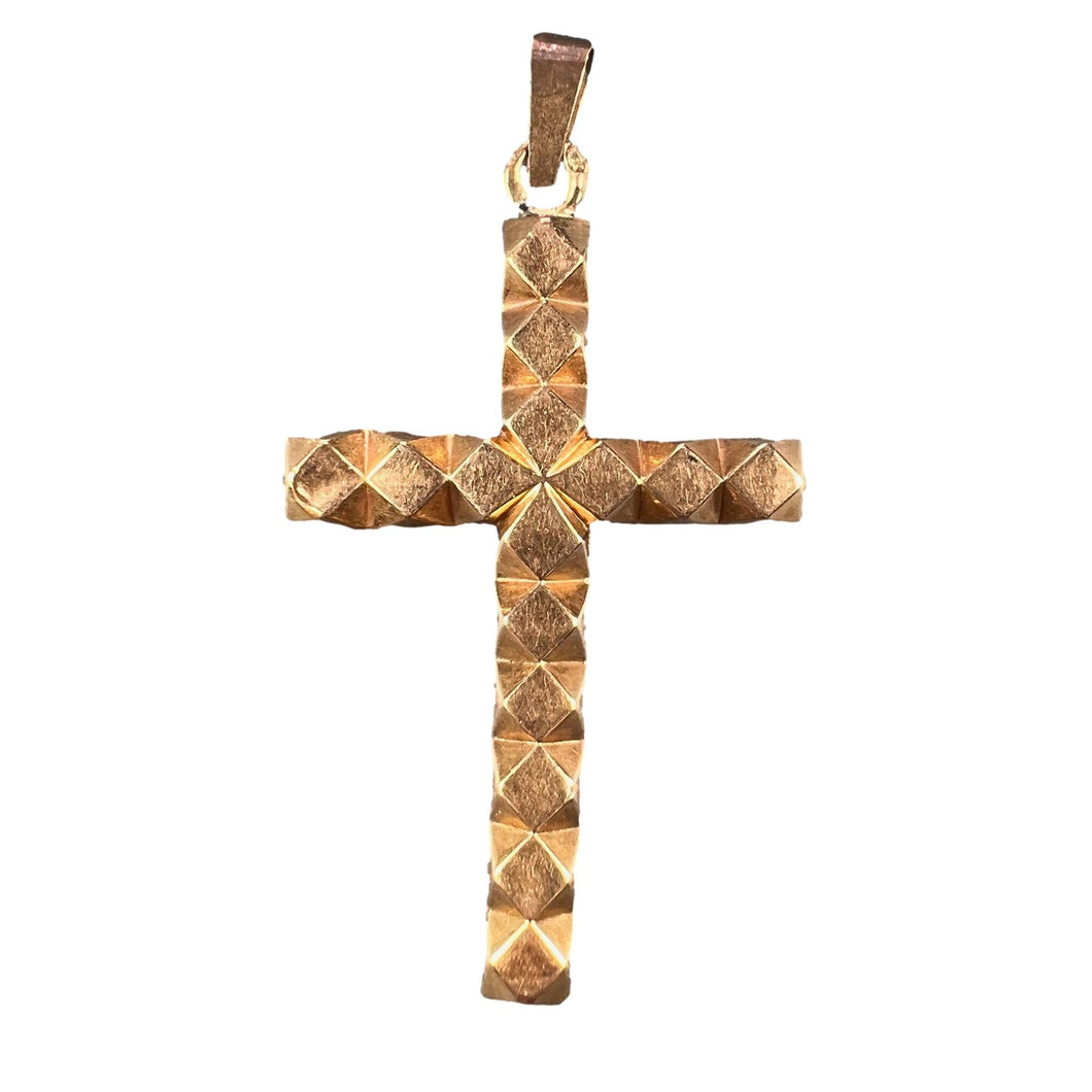 18K Yellow Gold Cross Pendant