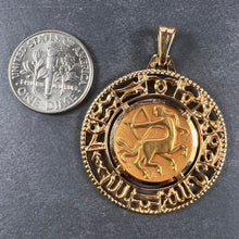 Load image into Gallery viewer, French Sagittarius Zodiac 18K Yellow Gold Charm Pendant
