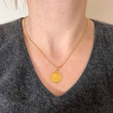 Load image into Gallery viewer, French Virgin Mary 18K Yellow Gold Charm Pendant
